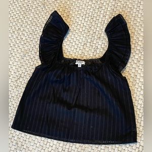 Black Flowing Summer Top